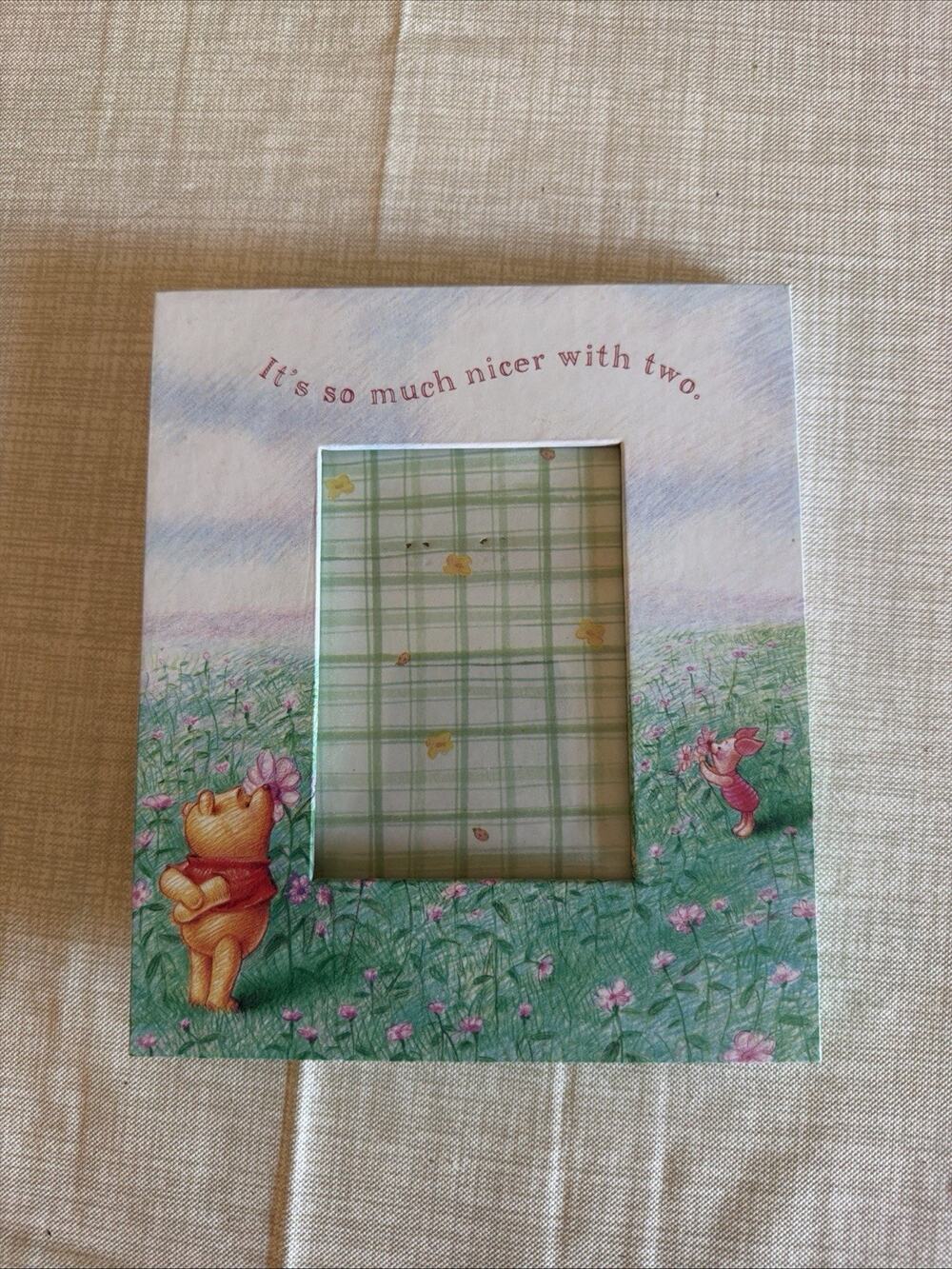 Disney Winnie the Pooh Simply Pooh 4x6 Picture Frame Piglet Wood Photo Frame